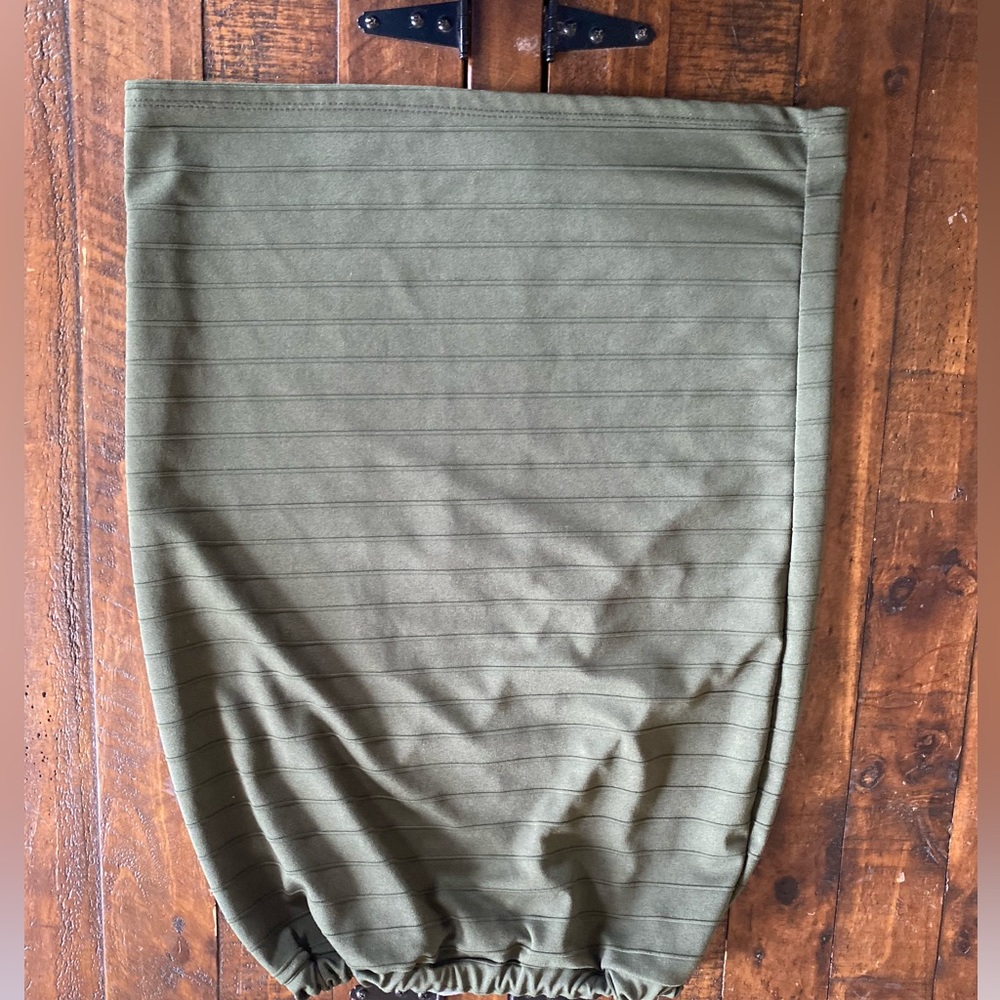 Army green skirt